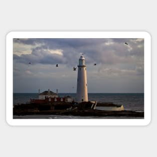 St Mary's Island and lighthouse Sticker